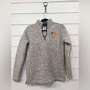 Half zip sweatshirt.